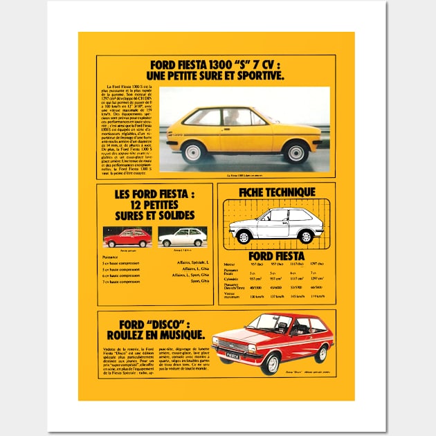 FORD FIESTA - French advert Wall Art by Throwback Motors